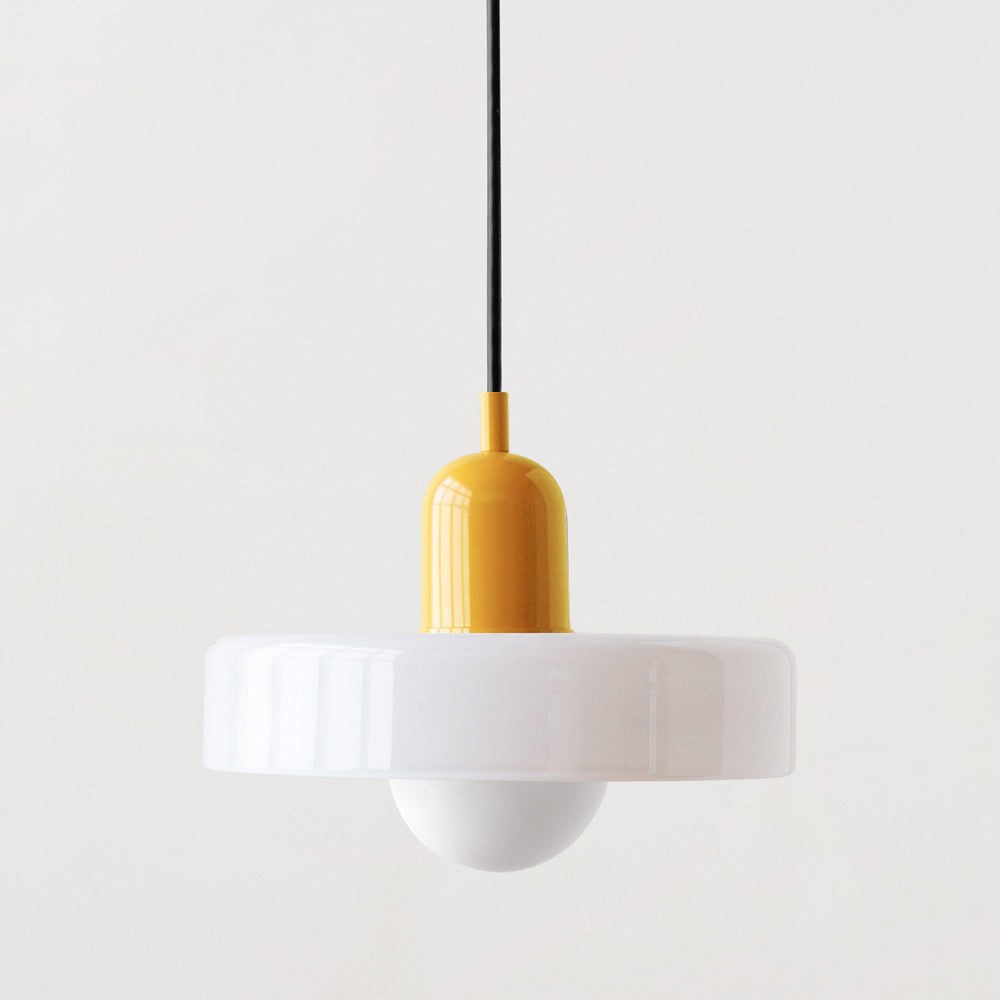 Moderne Hanglamp met Gekleurd Glas 25/35cm E27 Verstelbaar Minimalistisch Design