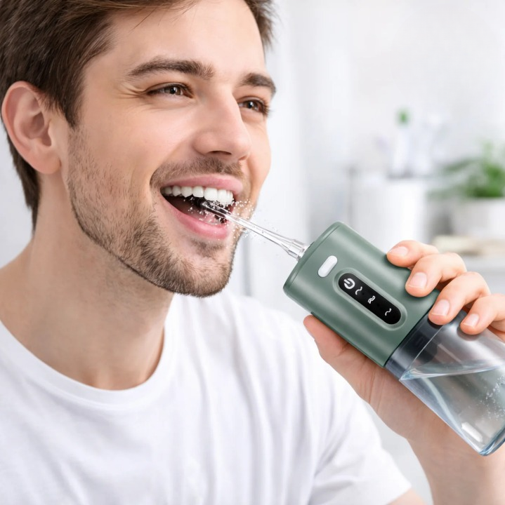Mondverzorging Waterflosser met Wisselbare Opzetstukken | 3 Reinigingsmodi | IPX6 Waterdicht