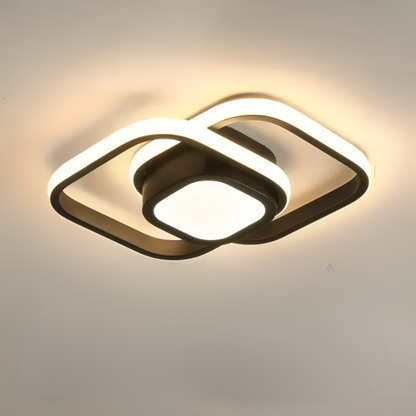 LED Plafondlamp met Dubbele Ringen Modern Design Hal Gang Kantoor Balkon Verlichting Creatief