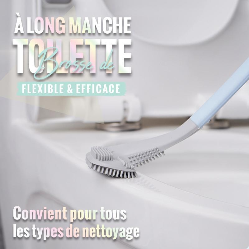 Wandmontage Toiletborstel met Lange Steel en Driehoekige Borstelkop voor Grondig Reinigen van Elke Hoek