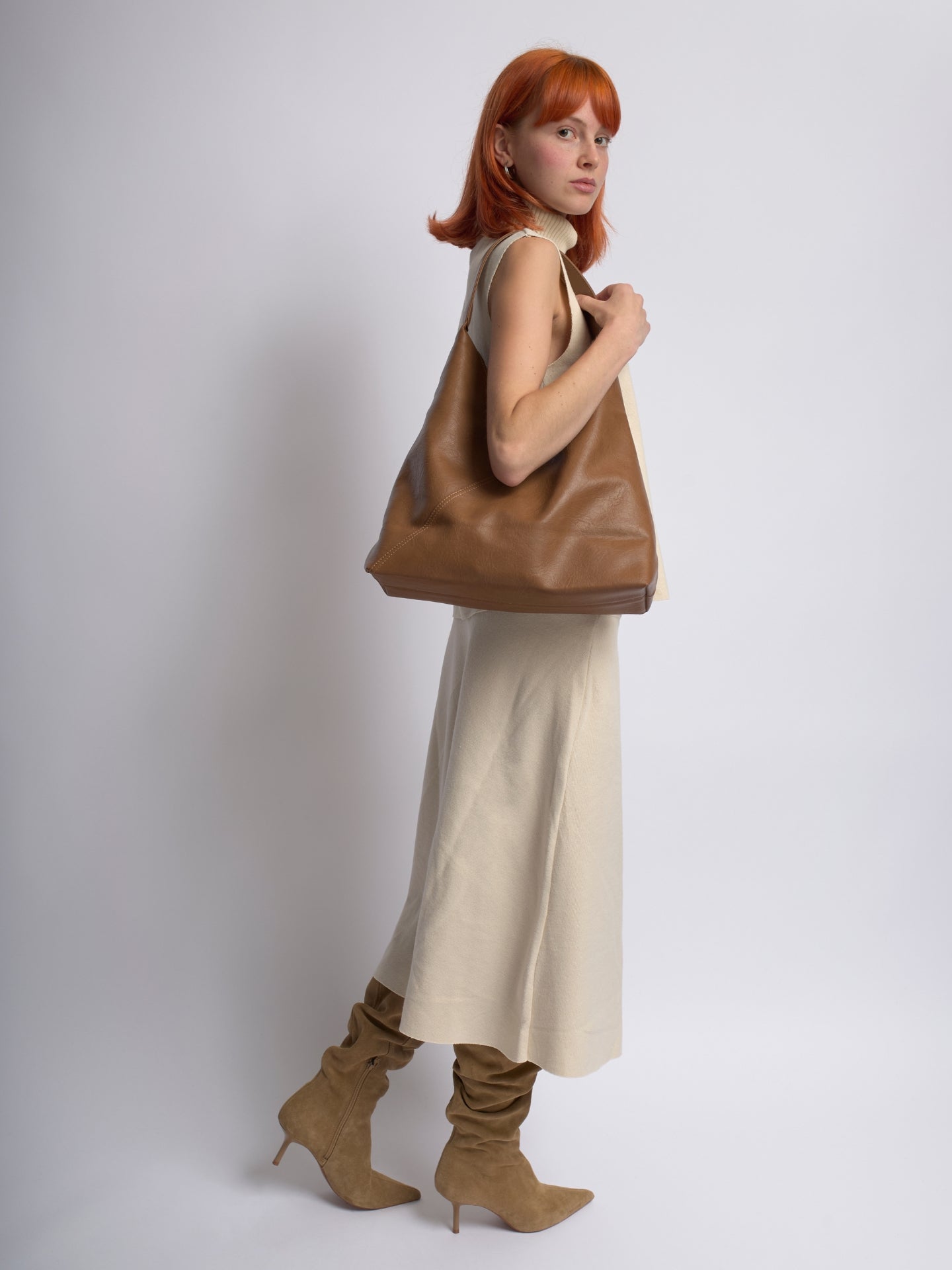 Vegan Schoudertas Leren Look Duurzaam en Ruim