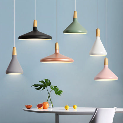 Hanglamp Scandinavisch Aluminium Hout Wit E27 Eettafel Woonkamer Minimalistisch Design Verlichting Keukeneiland