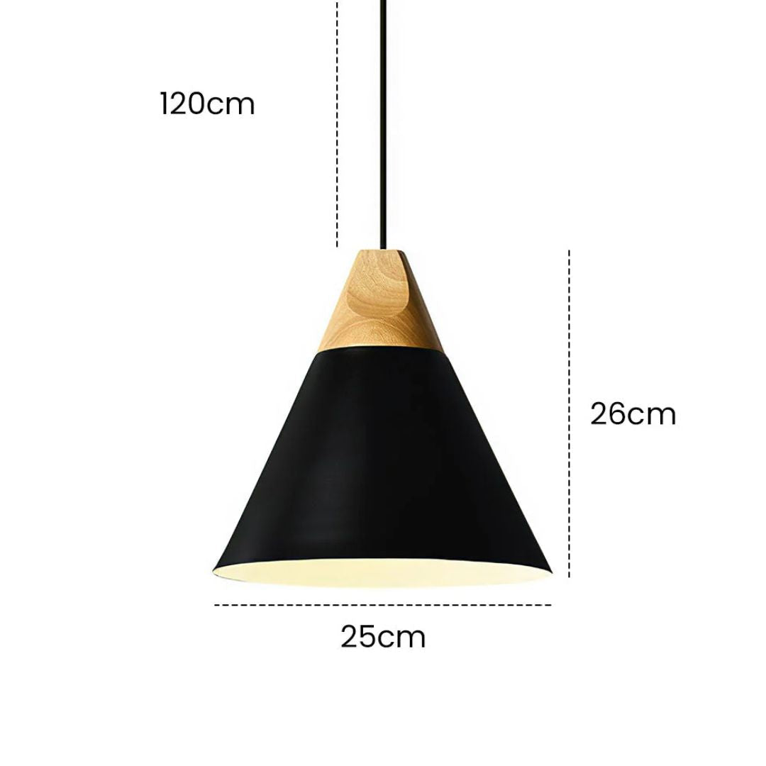 Hanglamp Hout Aluminium E27 Kleurrijk Eetkamer Woonkamer Keuken Designlamp Modern