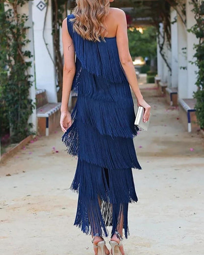 Dames Jurk Boho Stijl met Franjes Zomer