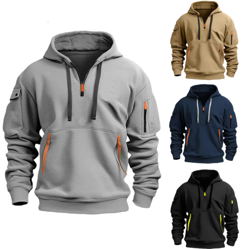 Enzo | Elegante Fleece Trui met Kap