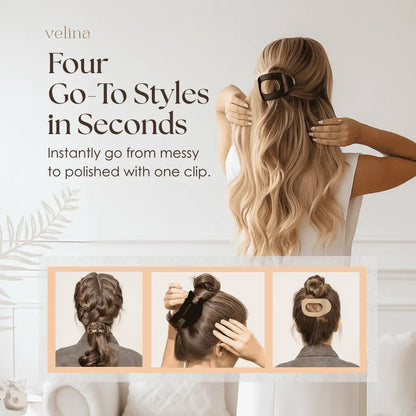Platte Haarclips Set van 4 – Comfortabel Ontwerp Zonder Drukpunten