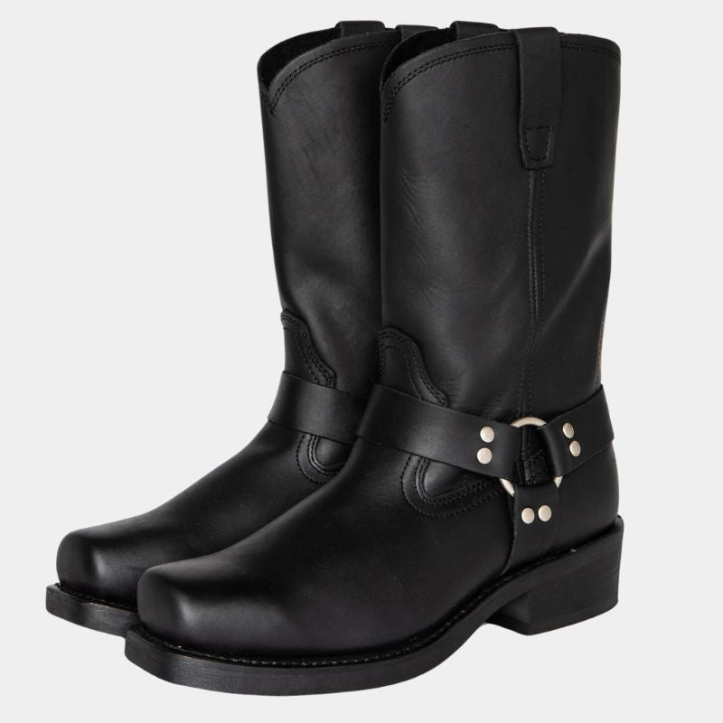 Bruine Leren Cowboy Laarzen Vintage Look