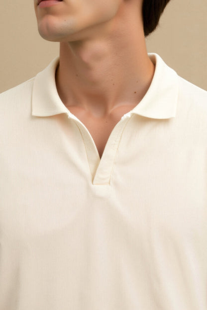 Heren Poloshirt Beige Klassieke Stijl Casual