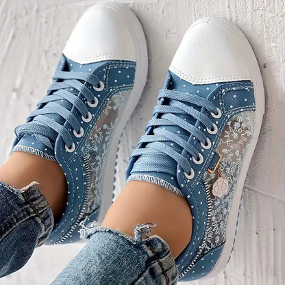 Dames Wandelschoenen Comfortabel Brede Pasvorm Leer