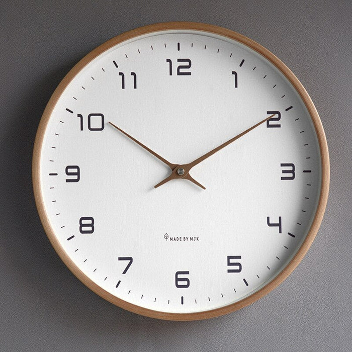 Vierkante Wandklok Massief Hout 25cm of 30cm Bruin Crème Scandinavisch Design voor Woonkamer Slaapkamer Kantoor Stille Uurwerk Natuurlijke Woondecoratie