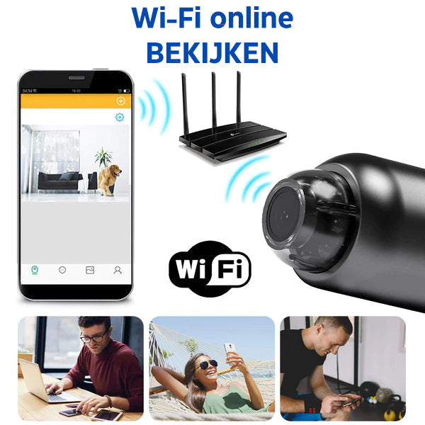 Compacte Beveiligingscamera Full HD 1080p WiFi Nachtzicht met Bewegingsdetectie voor Thuisbewaking en Kinderopvang