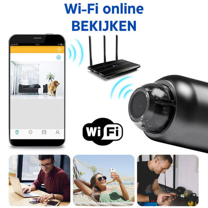 Compacte Beveiligingscamera Full HD 1080p WiFi Nachtzicht met Bewegingsdetectie voor Thuisbewaking en Kinderopvang