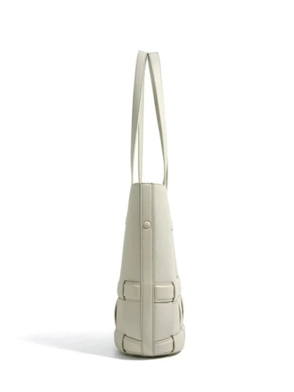 Leren Schouder tas voor Dames met Gevlochten Patroon