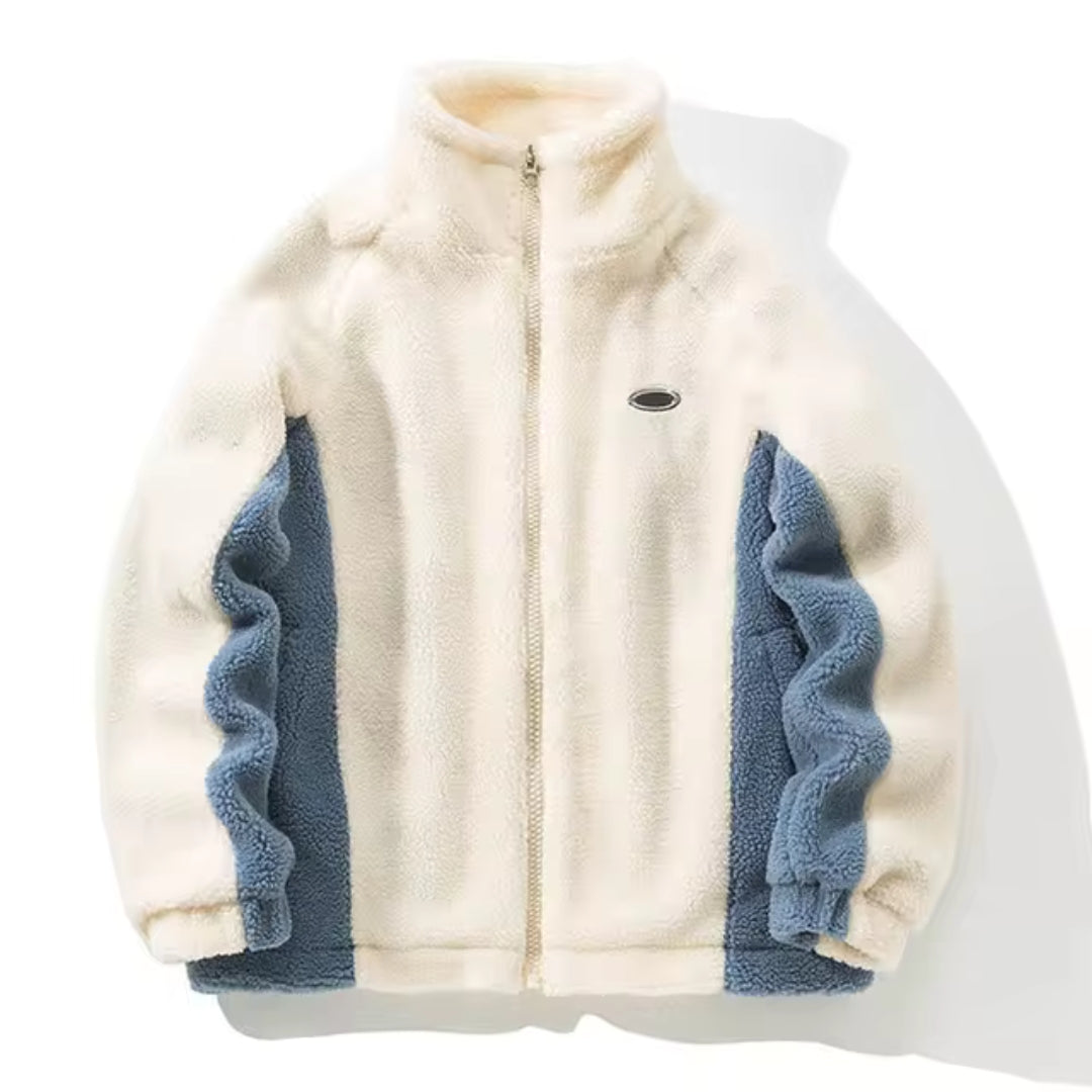 Heren Fleece Jas Warm Met Sherpa Kraag Zacht Gevoerd
