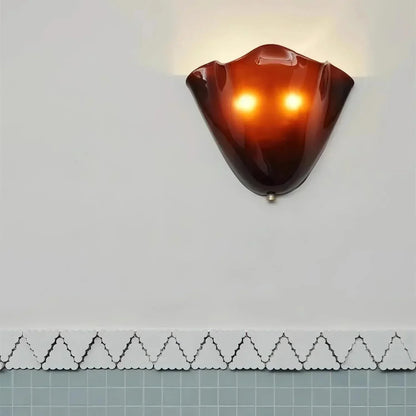Wandlamp Glas In Lood Retro Art Deco Schelp 28cm E14