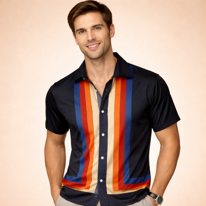Heren Overhemd Retro Stijl Modern Katoen