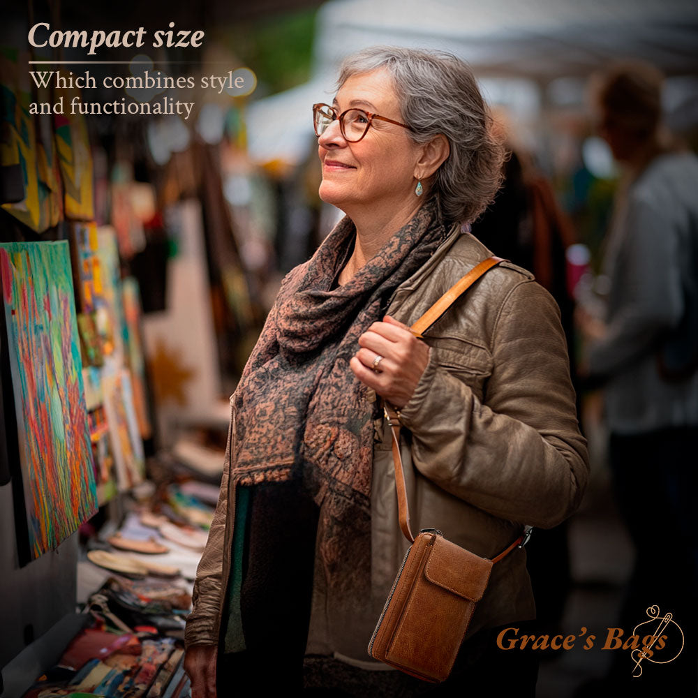 Compacte Leren Schoudertas Dames Crossbody Minimalistische Handtas Verstelbare Draagband Dagelijks Gebruik