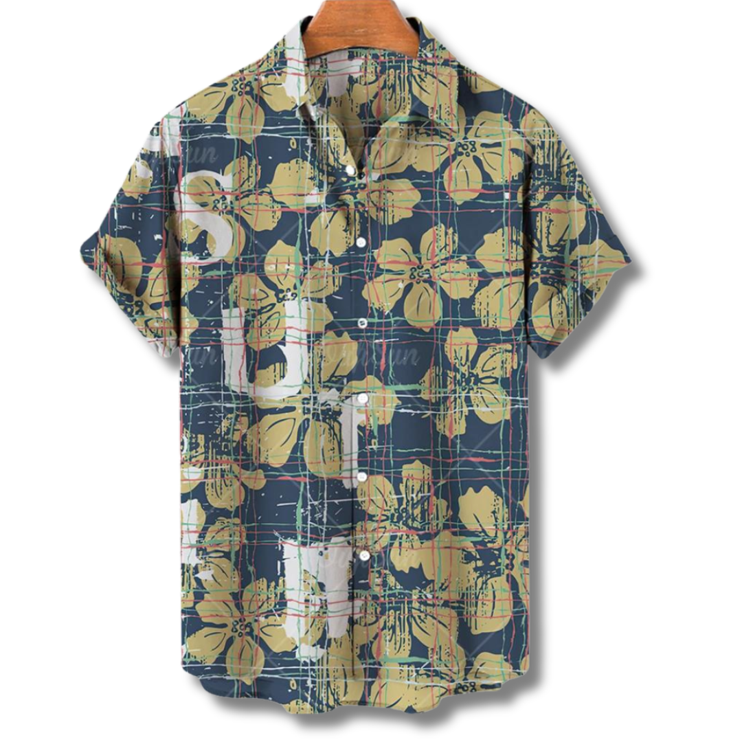 Hawaï Overhemd Korte Mouwen Bloemen Zomerstijl