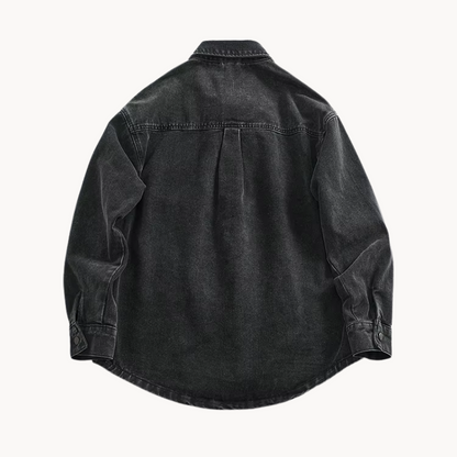 Denim Overhemd Western Stijl voor Mannen