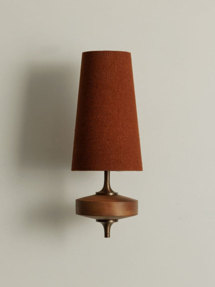 Retro Wandlamp met Stoffen Kap – Vintage Verlichting voor Slaapkamer