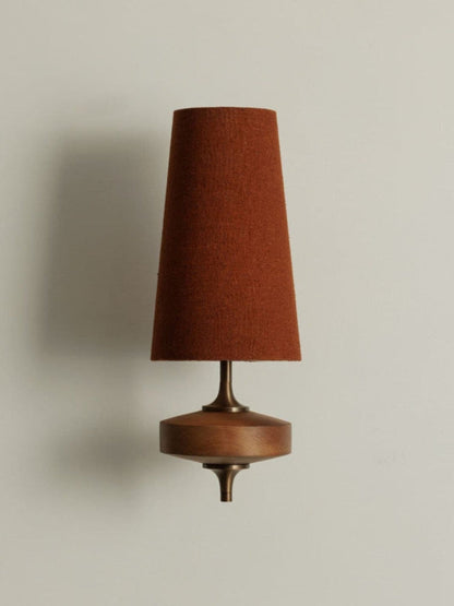 Retro Wandlamp met Stoffen Kap – Vintage Verlichting voor Slaapkamer