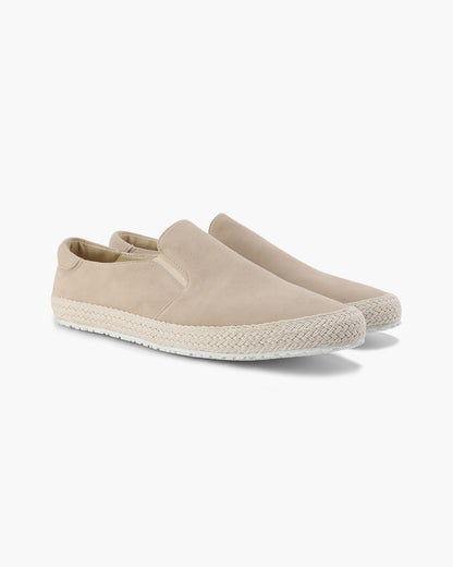 Heren Espadrille Slip-On van Suède met Jute Zool Comfortabel Zomer Schoenen