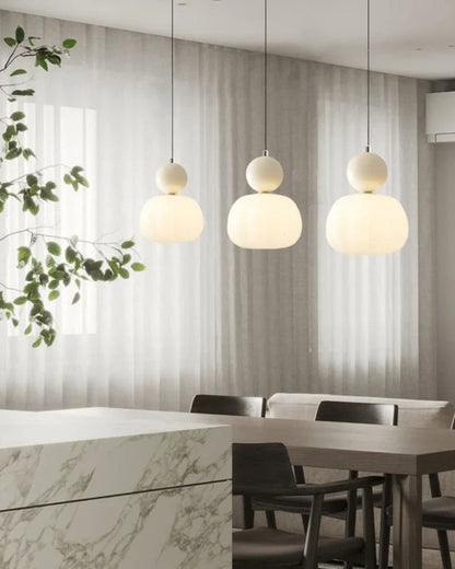 Art Deco Hanglamp Sculptuur met Warme Gloed voor Woonkamer Eetkamer