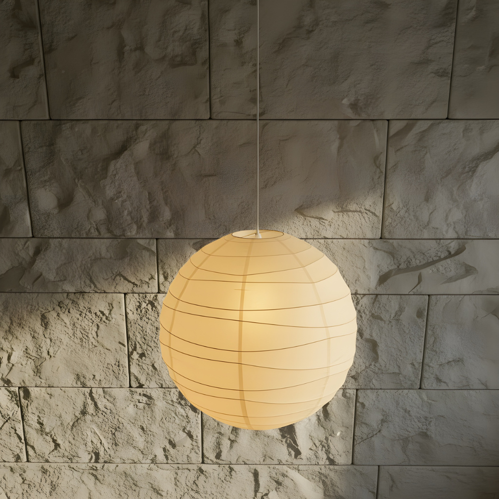Akari hanglamp rijstpapier Ø30 Ø45 Ø55 wit woonkamer slaapkamer Japans design sfeerverlichting