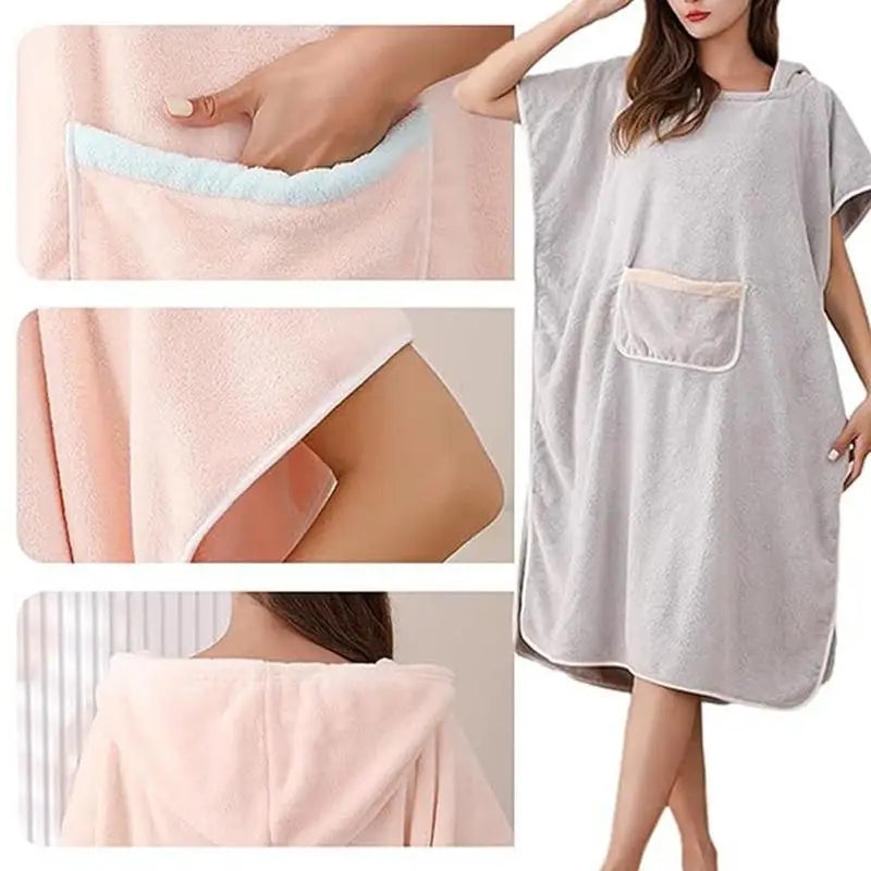 Praktische Badjas met Capuchon – Zacht & Warm | Comfortabele Badjas voor Thuis, Na Douchen & Ontspannen