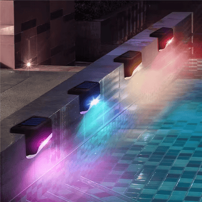 LED Solar Buitenlamp Tuinverlichting Draadloos 5-Pack Warm Wit Geel Meerkleurig Waterdicht Zonnepaneel
