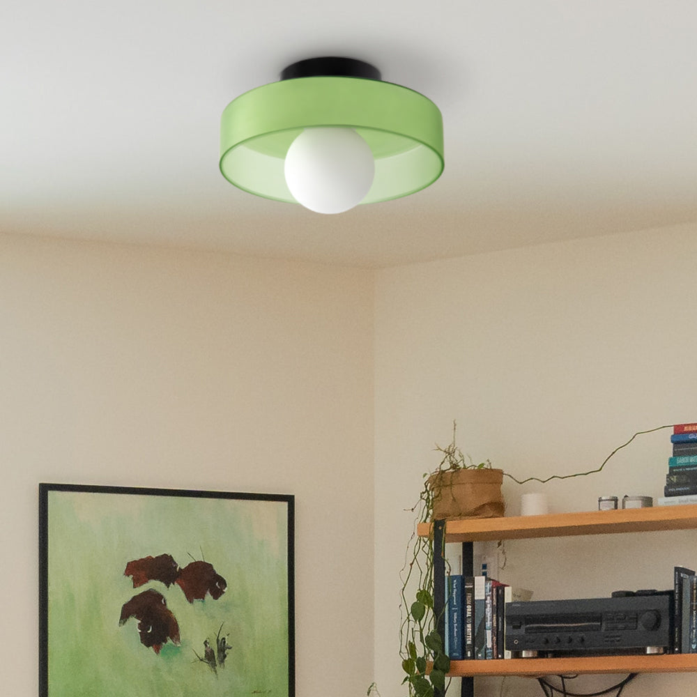 Mulon Plafondlamp en Wandlamp Glas G9 Amber Woonkamer Slaapkamer Design Verlichting Modern Rond