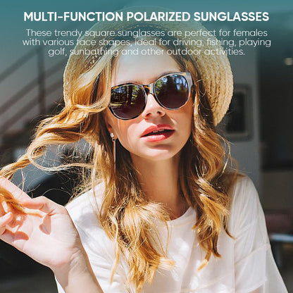 Opzetbril Gepolariseerde Zonnebril met UV400 Bescherming en Cat-Eye Design voor Brillendragers
