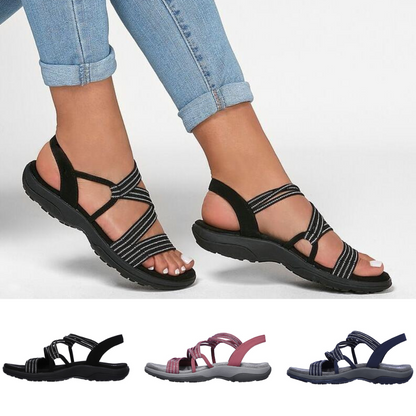 Zomersandalen met Kruisbandontwerp Elegante Damesandalen
