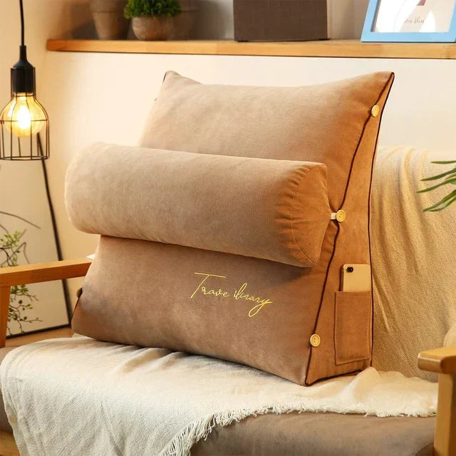 Rugsteunkussen Wigvorm Spandex 45x45x20cm Lezen Sofa Bed | Driehoekskussen Leeskussen Ergonomisch