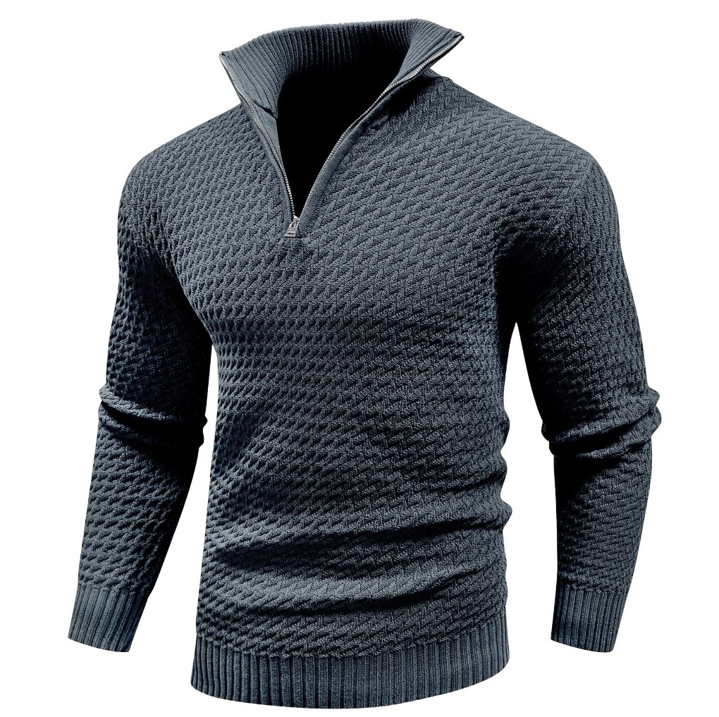 Gebreide Trui Zacht Half Zip Wolmix voor Dames en Heren