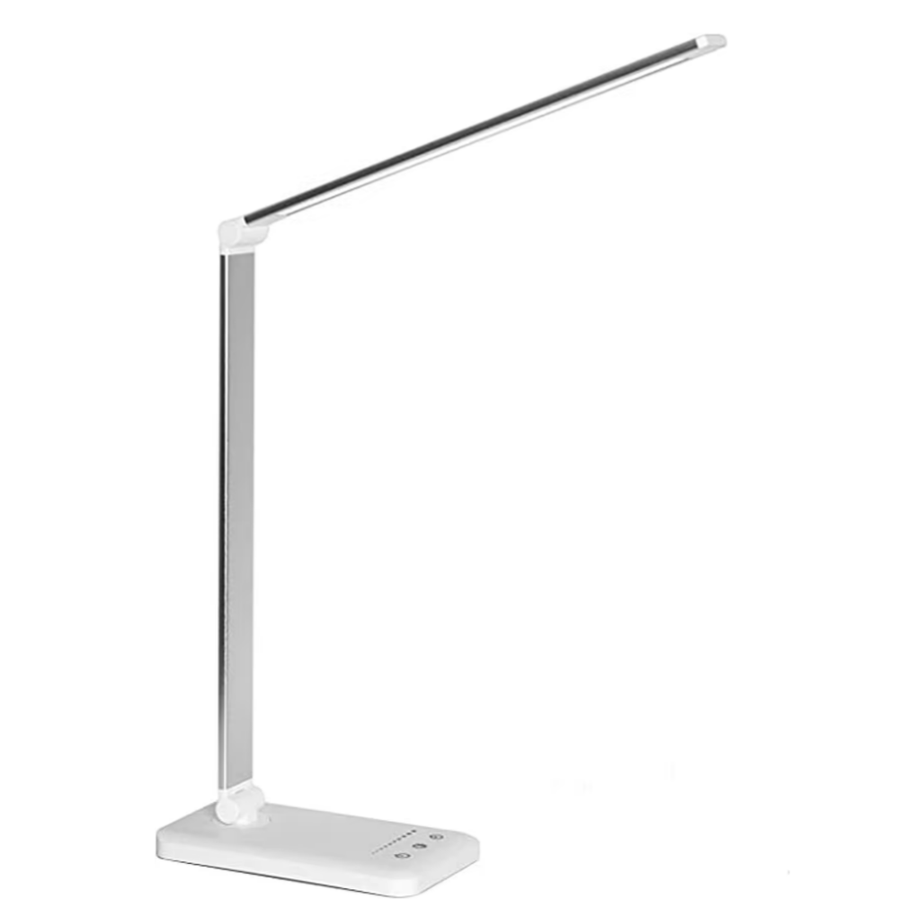 LED Bureaulamp met USB-Oplaadpoort – 5 Lichtstanden en Dimbaar – Flexibele Arm – Oogvriendelijke Verlichting