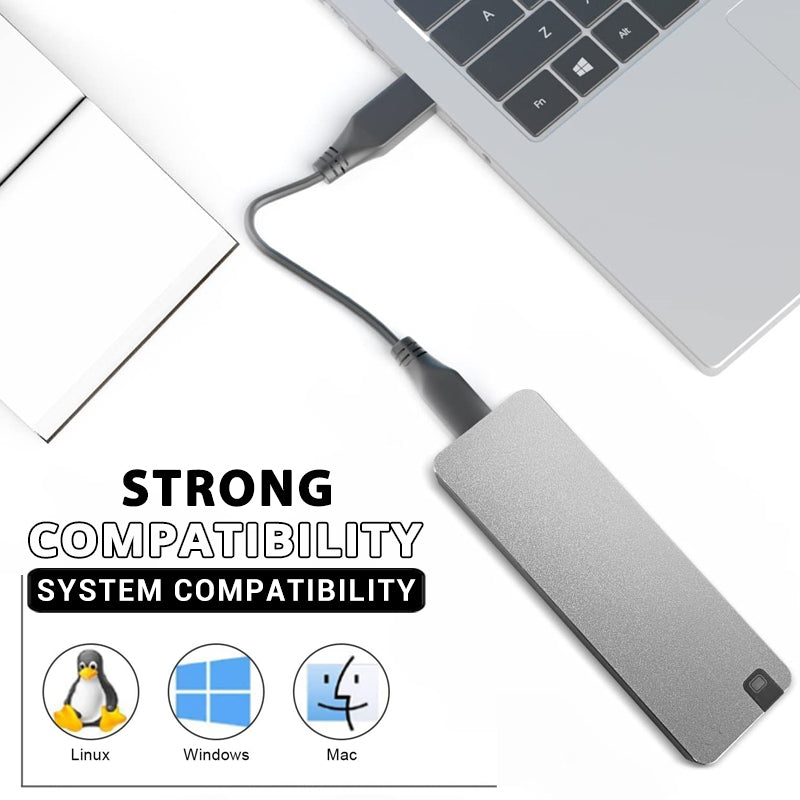 Externe SSD Schijf Draagbaar met Aluminium Behuizing Grijs Rood Blauw 1TB 2TB 4TB 8TB Snelle USB 3.2 Gegevensopslag Veilige Data Back-up Zakformaat Externe Harde Schijf Reisbestendig