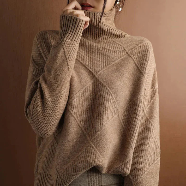 Valentina Trui Hoge Hals Warm en Stijlvol → Valentina Trui Warme Hoge Hals Stijlvolle Trui