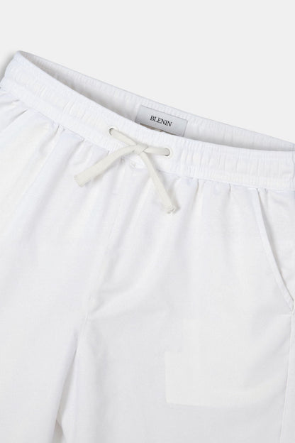 Heren Joggingbroek Wit Knoopsluiting Elastisch