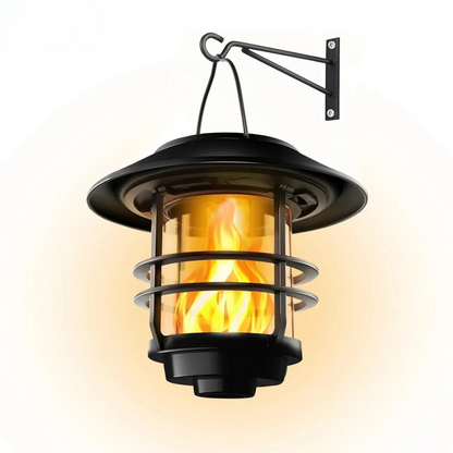 Solarlantaarns met Flammeneffect voor Tuin en Veranda – Atmosferische Wandverlichting 2 Stuks