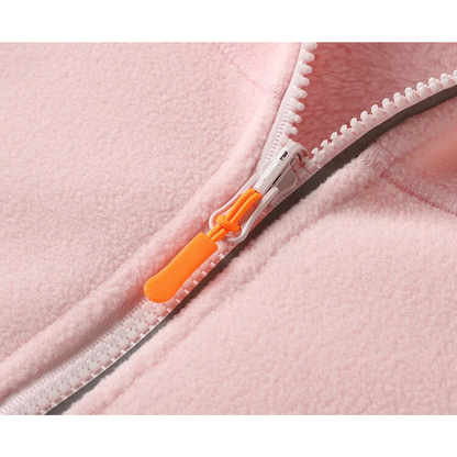 Fleece Vest Warm met Lange Mouwen en Ritszakken