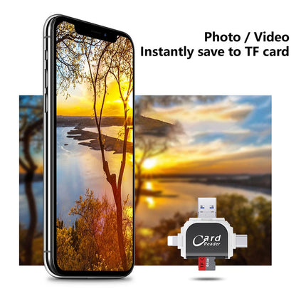 Kaartlezer 4 In 1 USB C Lightning SD Micro SD USB 3.0