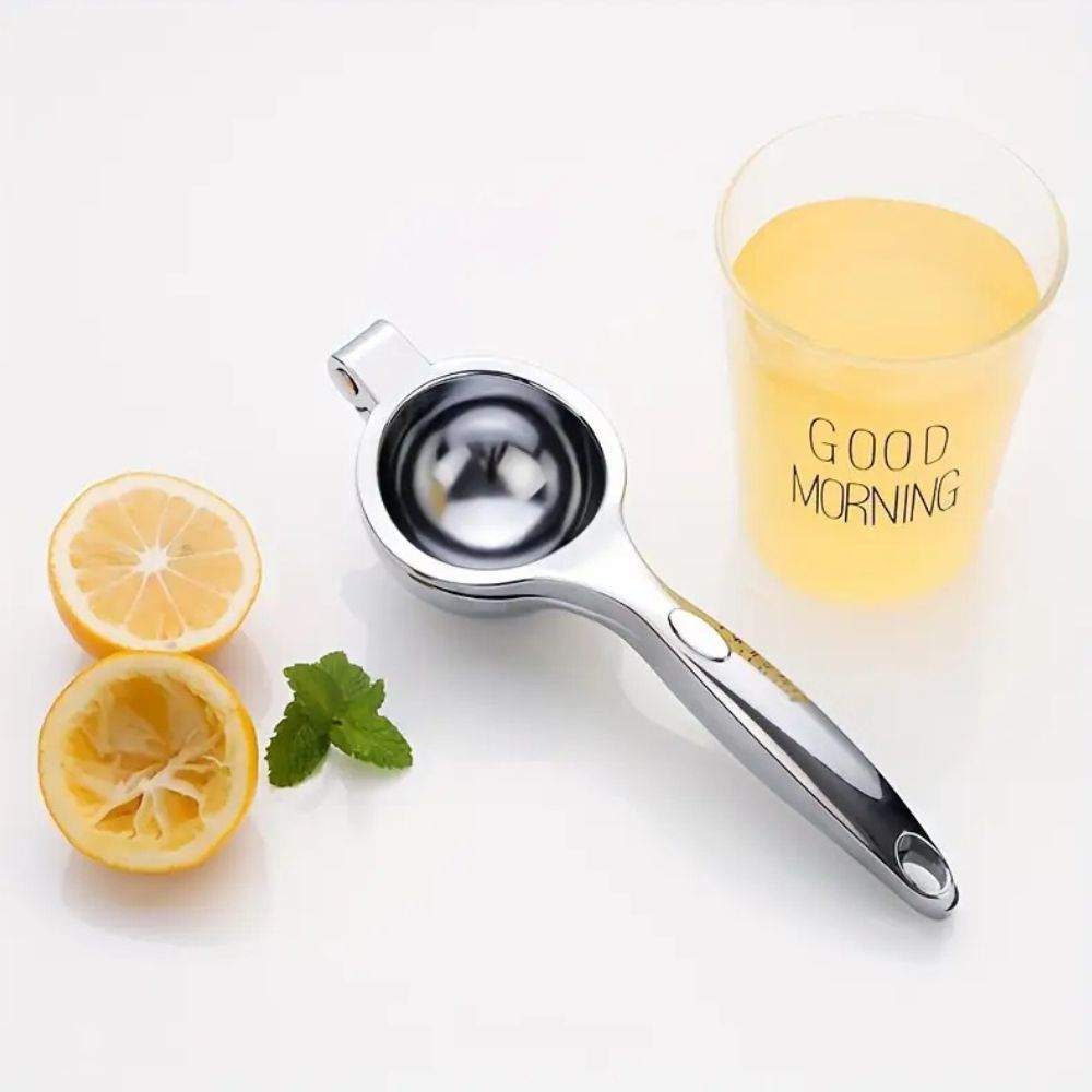 Citruspers RVS 22cm Zilver Handmatig Keuken Citroenpers Limoenpers Ergonomisch Sap Pers Tool Vaatwasmachinebestendig