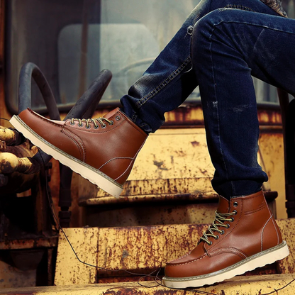 Heren Veterboots Stevige Vintage Stijl