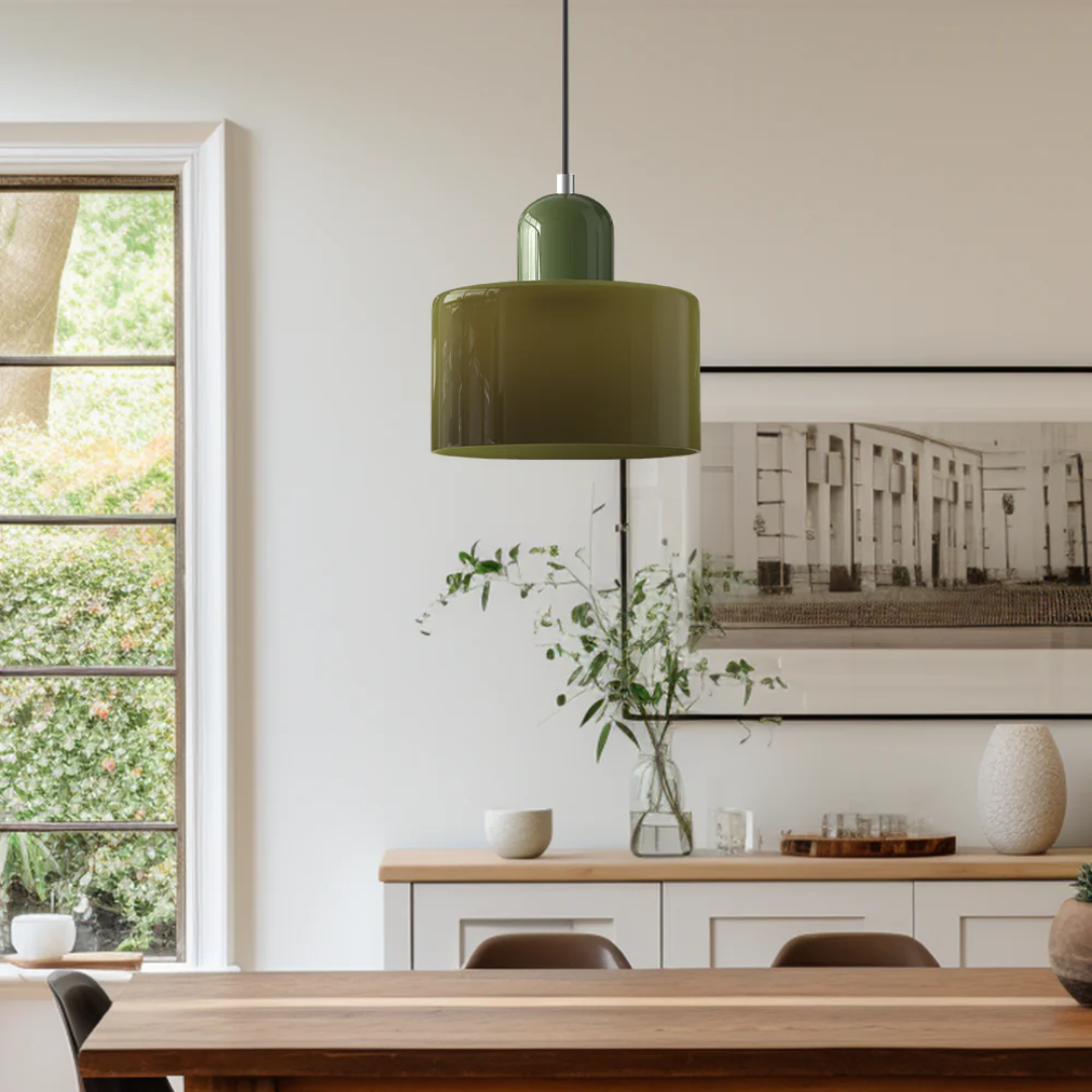 Sansoti | Lismeno Retro Hanglamp – Glazen Hanglamp met Warm Licht voor Eettafel, Keuken & Woonkamer