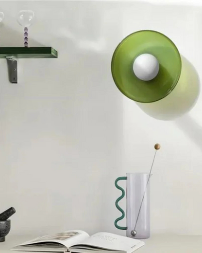 Moderne ronde plafondlamp van glas en ijzer – minimalistische designlamp voor woonkamer en slaapkamer met warme lichtkleur
