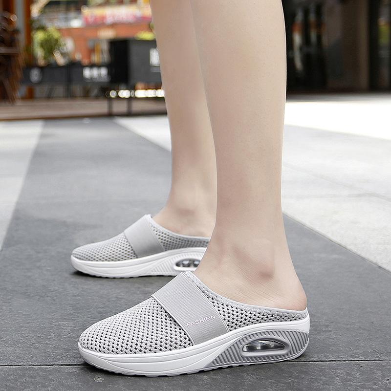 Orthopedische Pantoffels met Luchtkussen Ergonomische Instapschoenen Diabetesvoeten Ademend Mesh Extra Zacht Voetondersteuning Antislip Zool Dames Heren Indoor Outdoor Comfortschoenen