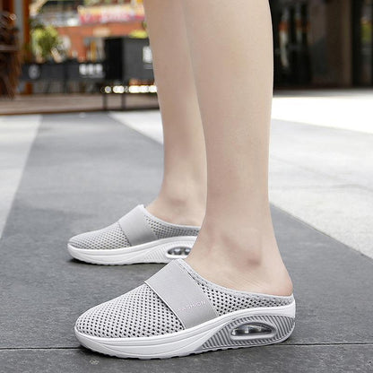 Orthopedische Pantoffels met Luchtkussen Ergonomische Instapschoenen Diabetesvoeten Ademend Mesh Extra Zacht Voetondersteuning Antislip Zool Dames Heren Indoor Outdoor Comfortschoenen