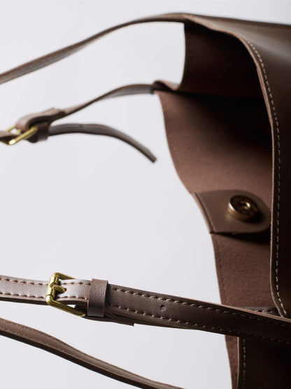 Vegan Leren Schoudertas Halfrond Elegant Ruim