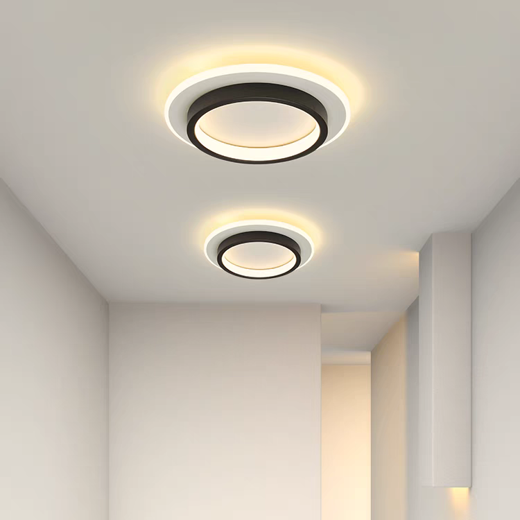 LED plafondlamp rond 10W 20W zwart wit slaapkamer hal woonkamer moderne plafondverlichting lage plafondlamp